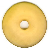 1 56x7mm Matte Orange Resin Donut 